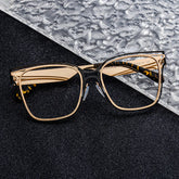 Women's Metal Glasses with Golden Tortoise Temples Online