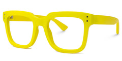 Liizbeett Square Yellow Frame Glasses | Zeelool Optical