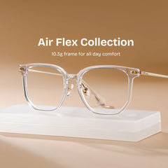 Eve Rectangle Thick Frame Glasses with Clear Color | ZEELOOL