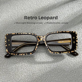 Women's Rectangle Eyeglasses Frames With Leopard Color