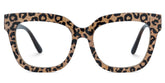 Designer Brown Leopard Square Prescription Glasses