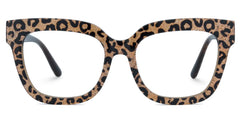 Designer Brown Leopard Square Prescription Glasses