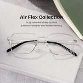 Leah Silver Eyeglass Frames for Men in Metal Material | ZEELOOL