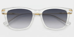 Selena Rectangle Clear White Glasses Bling Frames | ZEELOOL