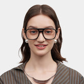 Athena Black Frame Glasses with Aviator Frame Online | ZEELOOL