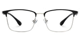 Eaddy Silver Eyeglasses with Rectangle Shape | Zeelool Optical