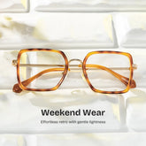 Shane Amber Frame Glasses with Square Frame Online | ZEELOOL
