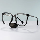 Thin Black Frame Glasses With Square Shape