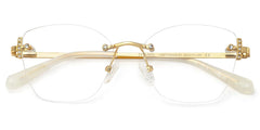 Gold Rectangle Jaxon Glasses with Rimless | Zeelool