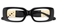 Jonas Rectangle Black Color Frame Glasses for Women | Zeelool