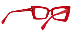 Newell Bright Red Rectangle Large Frame Glasses | Zeelool