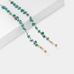 Stylish Peacock Blue Stone Eyeglasses Chains