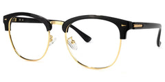 Lasha Browline Black Eyeglasses and Oval Frame
