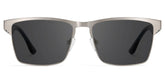 Jasper Eyeglasses in Browline Silver Frame | Zeelool