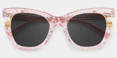Transparent Pink Sunglasses with Pearl and Glitter Stars
