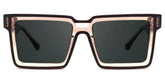 Cyberpunk Style Milian Brown-Black Frame Sunglasses