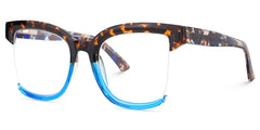 Cadogan Blue-tortoise Square Prescription Glasses | Zeelool