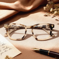 Heather Tortoise Frame Glasses with Square Frame Online | ZEELOOL