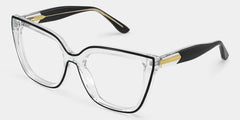 Mirta Square Black Eyeglasses and Crsystal Frames