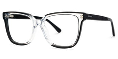 Benguie Black Clear Square Shape Eyeglasses | Zeelool