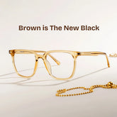 Eliza Clear Beige Glasses with Square Frames | ZEELOOL
