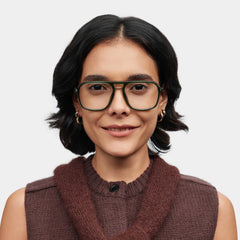 Aviator Kilworth Green Glasses deals -Zeelool Glasses