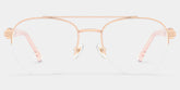Emily Rose Gold Frame Glasses with Aviator Frame Online | ZEELOOL