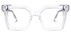 Khadra Square Clear Glasses | Zeelool Glasses