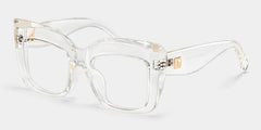 Alberta Cat Eye Clear Eyeglasses and Wide Frames