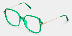 Payton Geometric Dark-Green Glasses | Zeelool Glasses