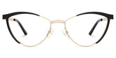 Sydney Cat Eye Metal Black Frame Glasses | Zeelool