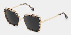 Cordaro Square Clear Tortoise Shell Sunglasses with Nose Pads
