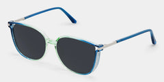 Rodz Square Blue-Green Prescription Glasses and Frames