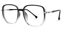 Joana Geometric Black-Clear Glasses