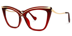 Winston Cat-eye Red Eyeglasses and Wide Frame Glasses