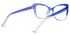 Square Farris Blue Glasses deals -Zeelool Glasses