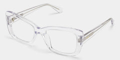 Leona Rectangle Clear Glitter Eyeglasses for Women | ZEELOOL