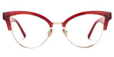Charlene Browline Red Eyeglasses and Glasses Frames