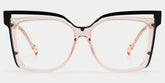 Twolla Square Beige Glasses and Black Edge Frame