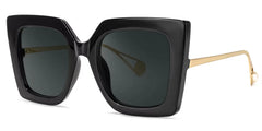 Qatar Square Black Sunglasses and Wide Frames