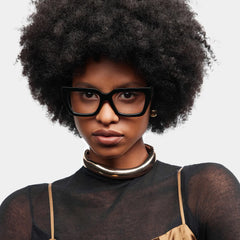 Maddox Black Frame Glasses with Square Frame Online | ZEELOOL