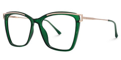 Krystle Square Green Thin Frames Glasses | ZEELOOL