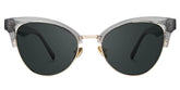 Charlene Browline Gray Sunglasses and Cateye Frames