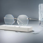 Hexagonal Rimless Glasses For Women