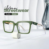 Green Square Frame Glasses - Hattie on Sale | Zeelool