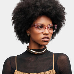 Skylar Clear Pink Frame Glasses with Butterfly Frame Online | ZEELOOL
