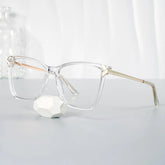 Tricee Square Clear Glasses With Gold Arms For Women | Zeelool