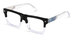 Trent Eyeglasses in Rectangle Black Clear Frame | Zeelool