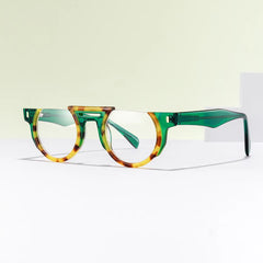 Mastin Round Tortoise Half Frame Glasses