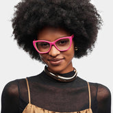 Blaise Pink Green Frame Glasses with Cat eye Frame Online | ZEELOOL